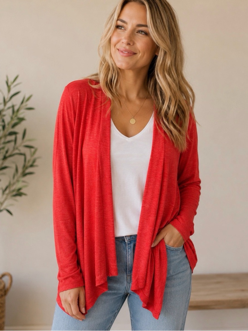 J. Jill Love Linen Linen Cardigan MP Boho Summer Coastal Lagenlook Layering
